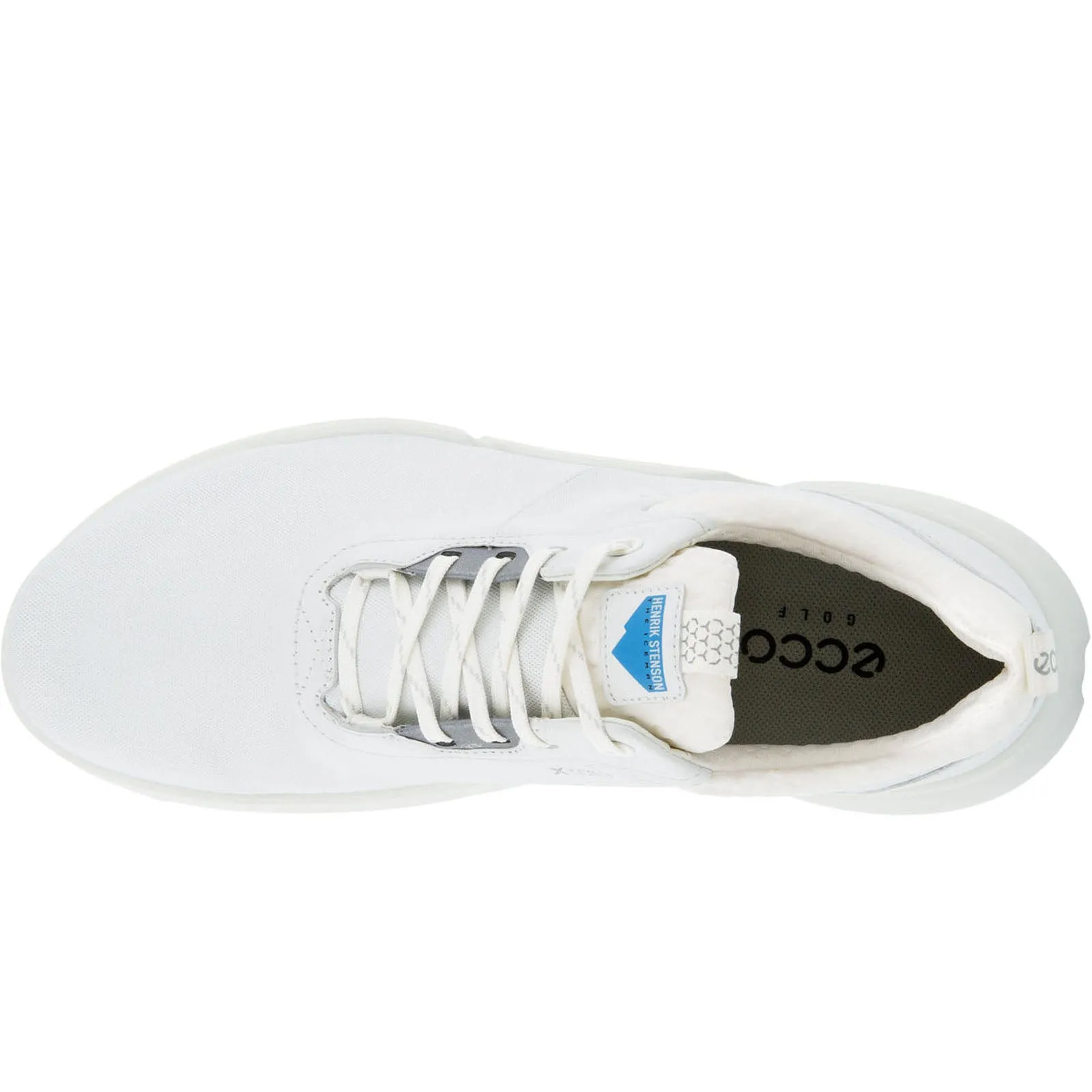 ECCO Mens Biom H4 Leather GORE-TEX Lace Up Golf Shoes - White