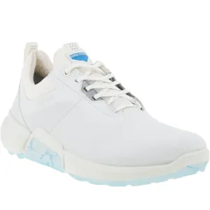 ECCO Mens Biom H4 Leather GORE-TEX Lace Up Golf Shoes - White