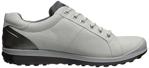 ECCO Men's Biom Hybrid 2 Hydromax Golf Shoe, White/Black, 44 Medium EU (10-10.5 US)