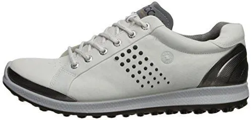 ECCO Men's Biom Hybrid 2 Hydromax Golf Shoe, White/Black, 44 Medium EU (10-10.5 US)