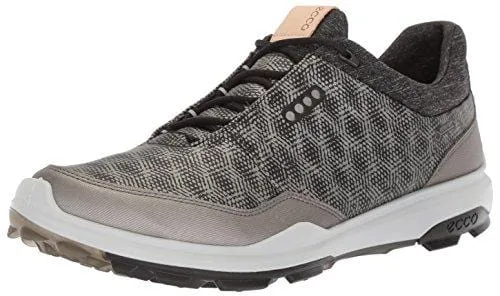 ECCO Men's Biom Hybrid 3 Gore-Tex Golf Shoe, Black/Buffed Silver, 41 M EU (7-7.5 US)