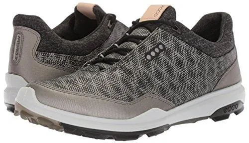 ECCO Men's Biom Hybrid 3 Gore-Tex Golf Shoe, Black/Buffed Silver, 41 M EU (7-7.5 US)