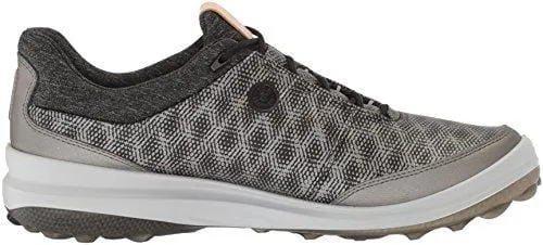 ECCO Men's Biom Hybrid 3 Gore-Tex Golf Shoe, Black/Buffed Silver, 41 M EU (7-7.5 US)