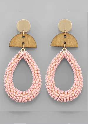 Emery Wedge Earring-Pink