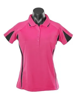 Eureka Ladies Polo - Pink/Black