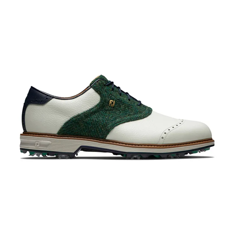 FOOTJOY Harris Tweed Wilcox Men's Spiked Shoes (White/Green)