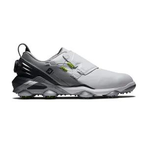 FOOTJOY Tour Alpha BOA Men's Spiked Shoes (White/Grey/Charcoal)