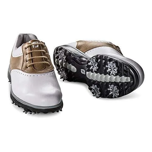 FootJoy Women's Emerge-Previous Season Style Golf Shoes White 10 M Taupe, US