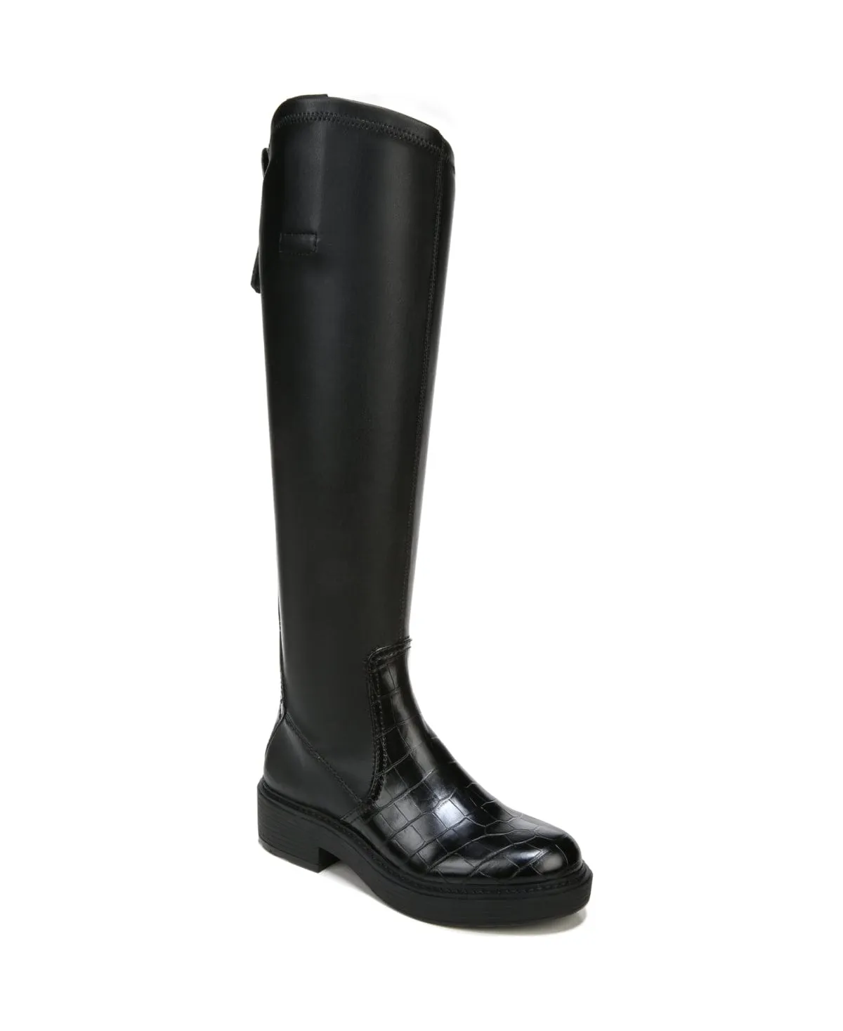 FRANCO SARTO - Keaton Faux Leather Block Heel Knee-High Boots