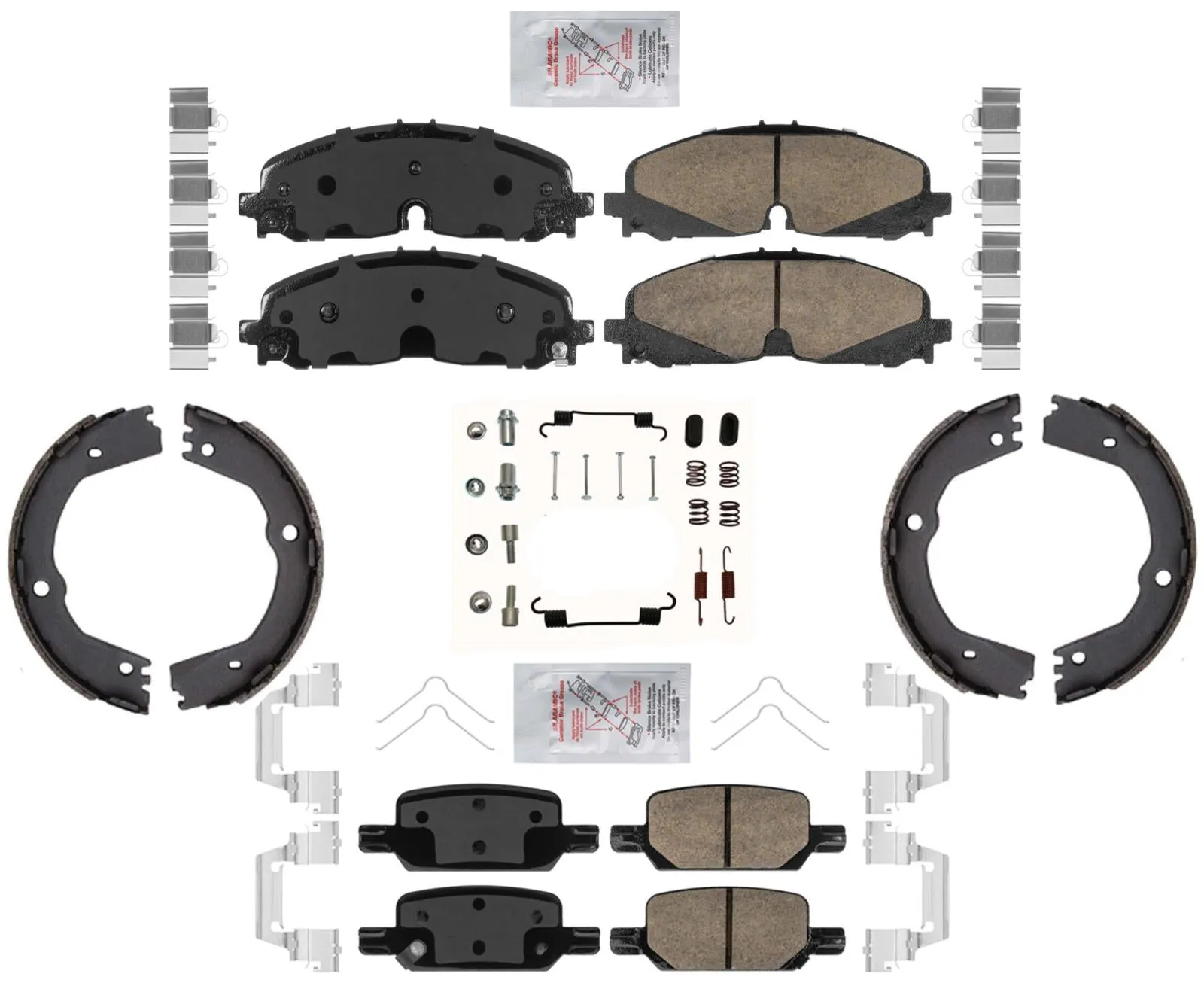 Front Rear Disc Brake Pads Parking Brake Shoes For Chevrolet Colorado 2021 2022