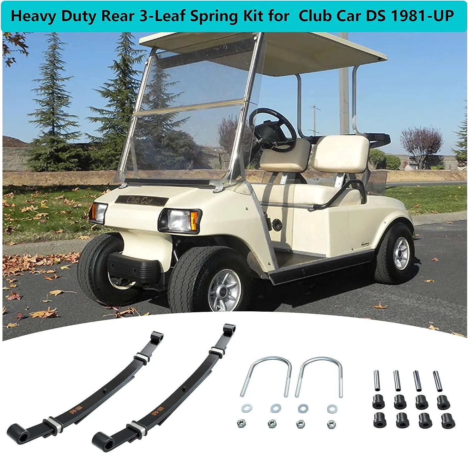 Golf Car Suspension Leaf Spring Kit for Club Car DS 1981-up - 10L0L