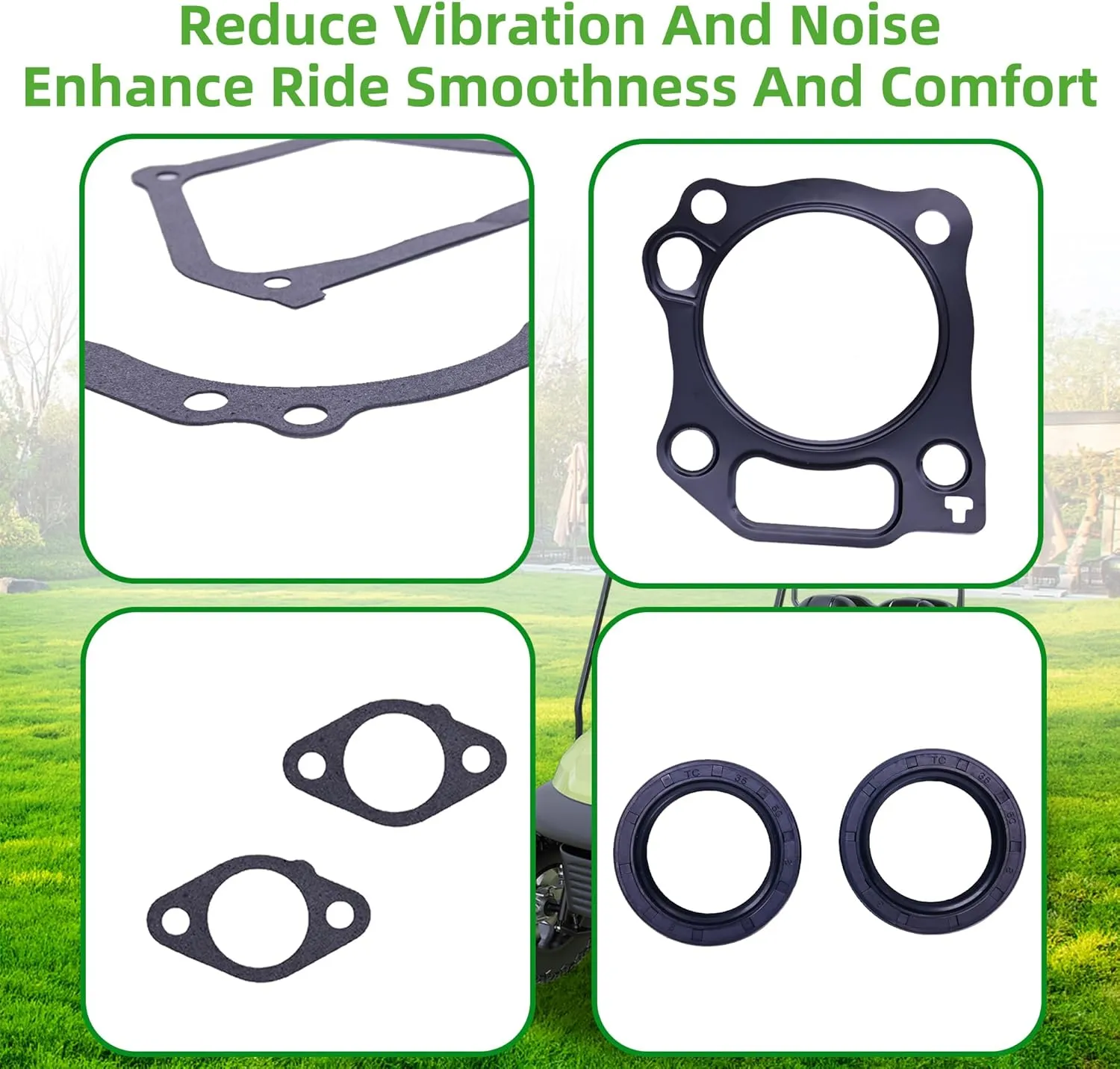 Golf Cart Engine Gasket Seal Ring Kit for Yamaha 2007-2013 - 10L0L