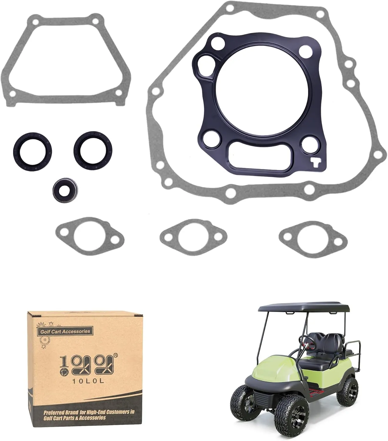 Golf Cart Engine Gasket Seal Ring Kit for Yamaha 2007-2013 - 10L0L