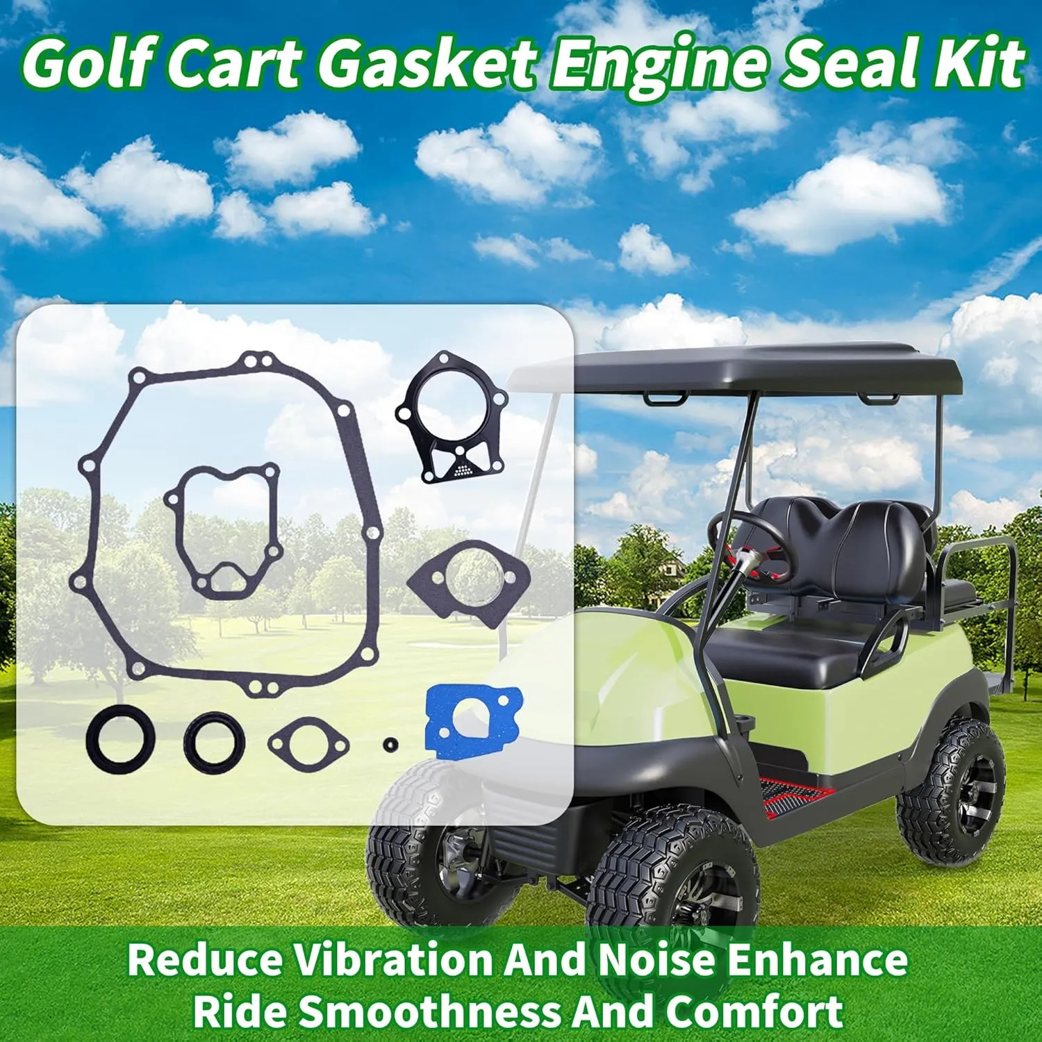 Golf Cart Gasket Engine Seal Kit for Yamaha G2 G5 G8 G9 G11 1985-1995 - 10L0L