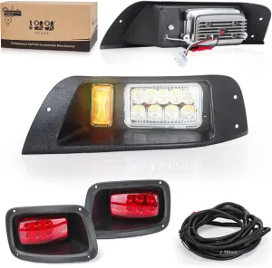 Golf Cart Headlights Taillights Kit for EZGO TXT 1996-2013 - 10L0L