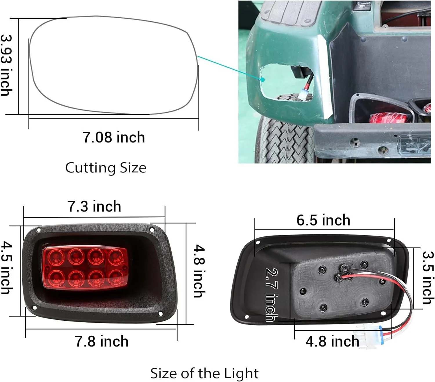 Golf Cart Headlights Taillights Kit for EZGO TXT 1996-2013 - 10L0L