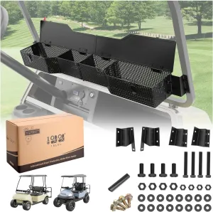 Golf Cart Storage Basket with Cover for Club Car Precedent & DS 2000-up - 10L0L