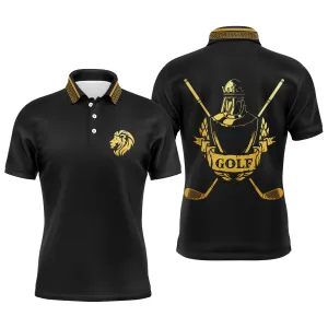 Golf Roi Croisé, Polo de Sport, Cadeau Original pour Fans de Golf, Polo Homme Noir, Club de Golf - CTS18052216