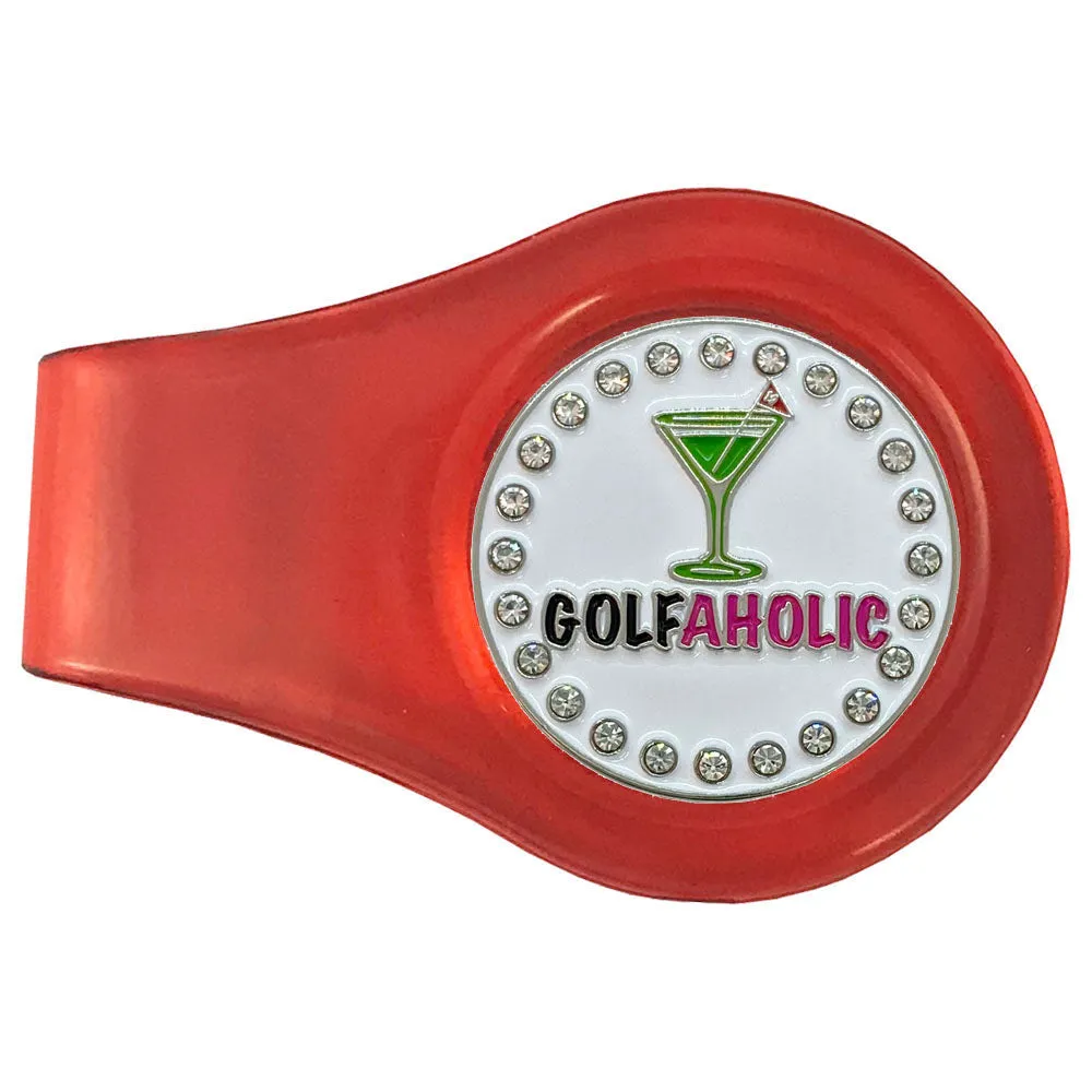 Golfaholic Golf Ball Marker With Colored Clip