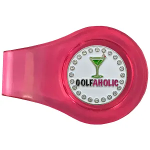 Golfaholic Golf Ball Marker With Colored Clip