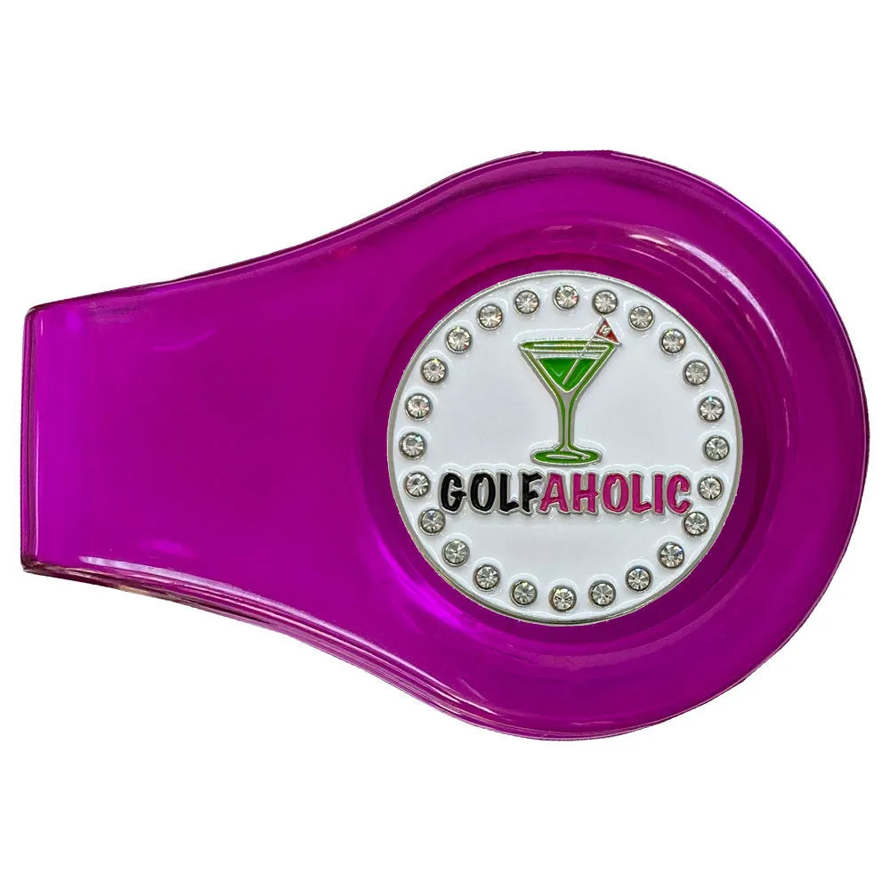 Golfaholic Golf Ball Marker With Colored Clip