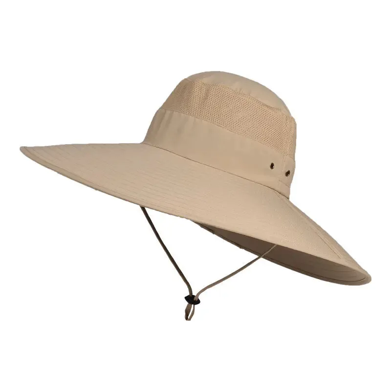 Hot Men's 15CM Big Wide Brim Outdoor Waterproof Mountaineering Cap