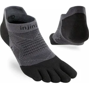 Injinji Men's Run Lightweight No-Show Sock in Black