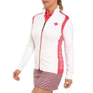 J.Lindeberg Women's Solar Full Zip Golf Mid Layer - White