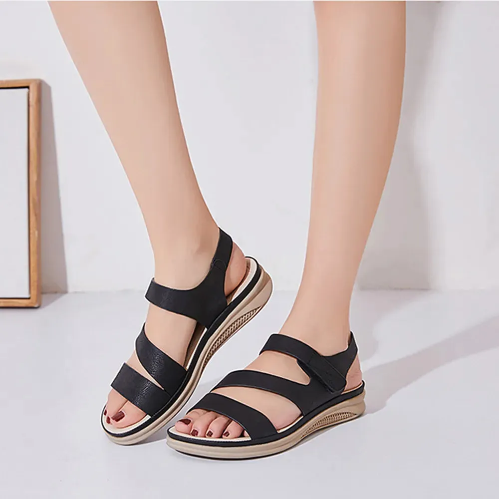 Lightweight Velcro Fastening Women's Oversized Sandals