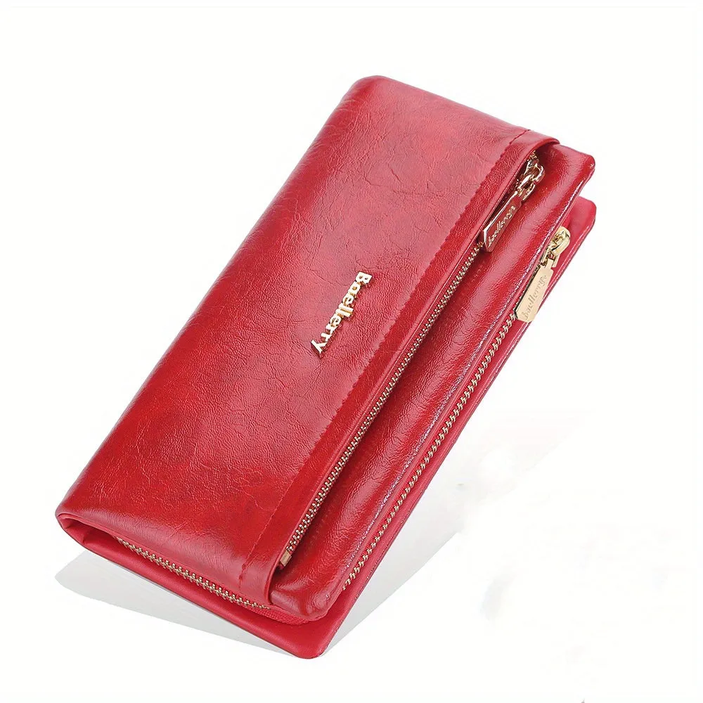 Lightweight Women's Minimalist Wallet - Perfect For Coins, Cell Phone, Credit Cards, And Keys