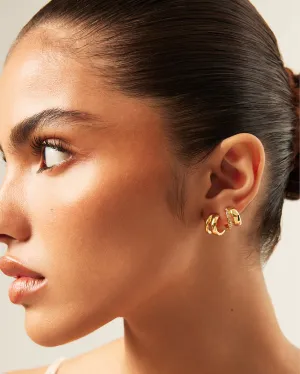 LIMA EARRING 2 PACK - GOLD PLATED 18K