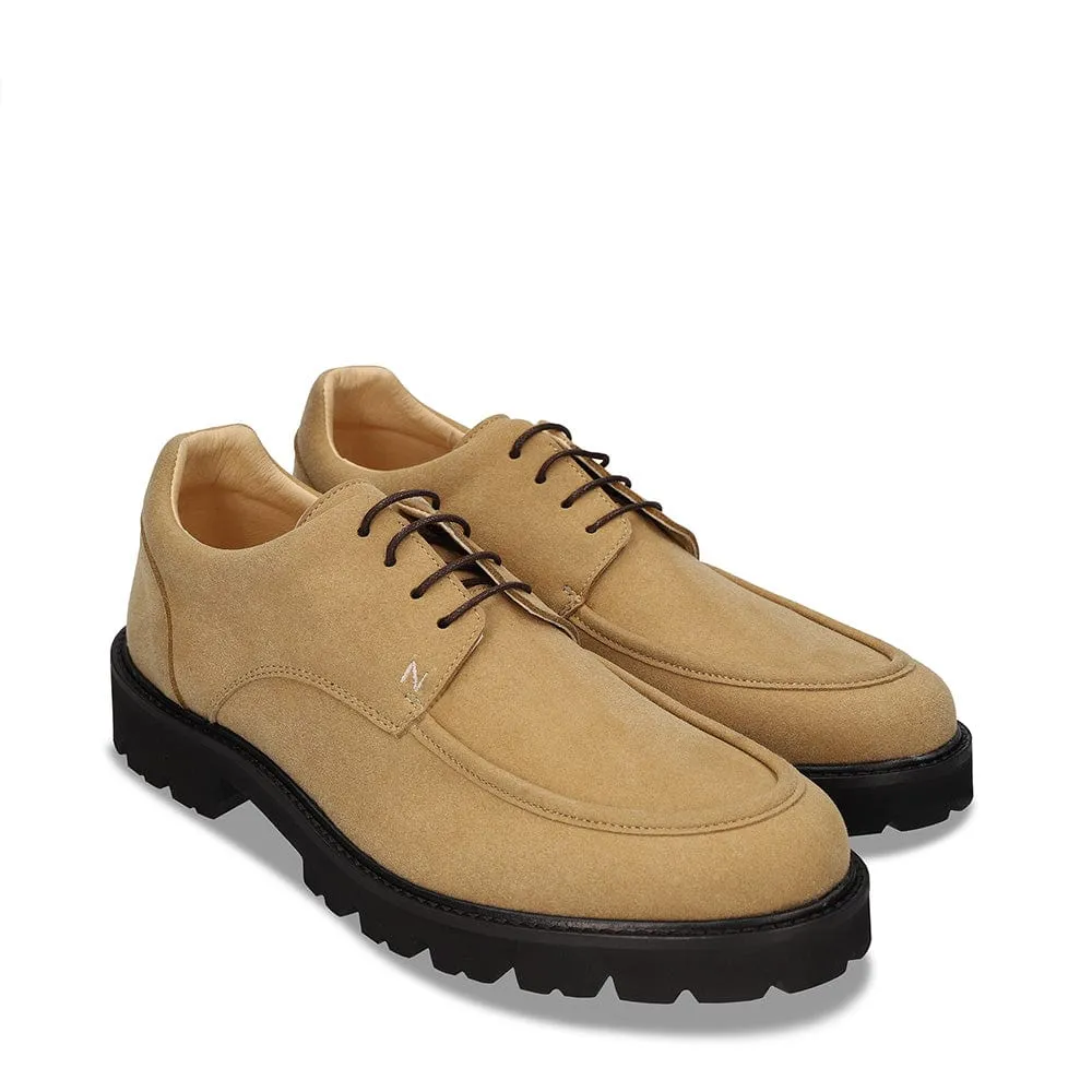 Luke Men's Vegan Suede Derby Shoes | Beige