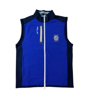 MEN&#039;S RLX GOLF HYBRID MOCKNECK FULL-ZIP VEST. WHISTLING STRAITS® LOGO EXCLUSIVELY.