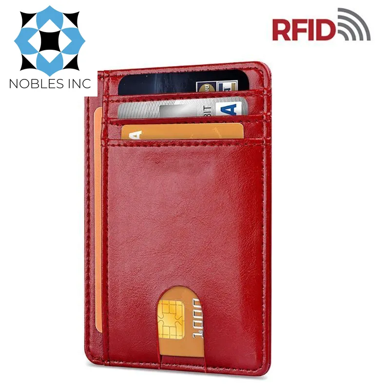 Mens Leather Slim Wallet Credit Card Holder RFID Blocking Pocket ID Money PU USA