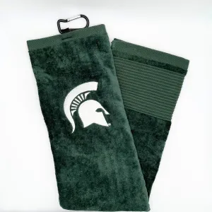 Michigan State Spartan Green Jacquard Golf Towel