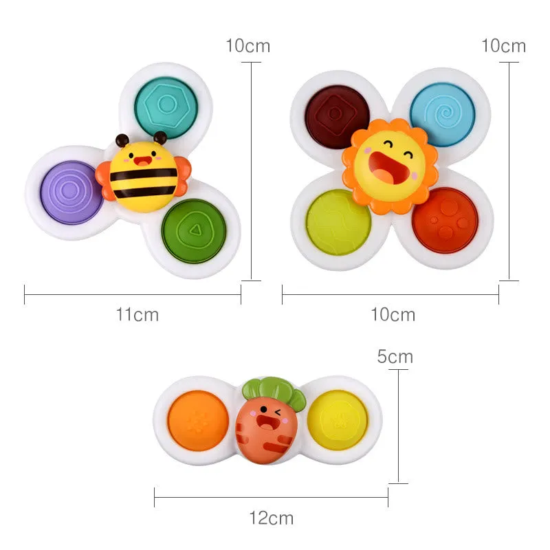 Montessori Baby Spin Top Bath Toys Rattles Teether