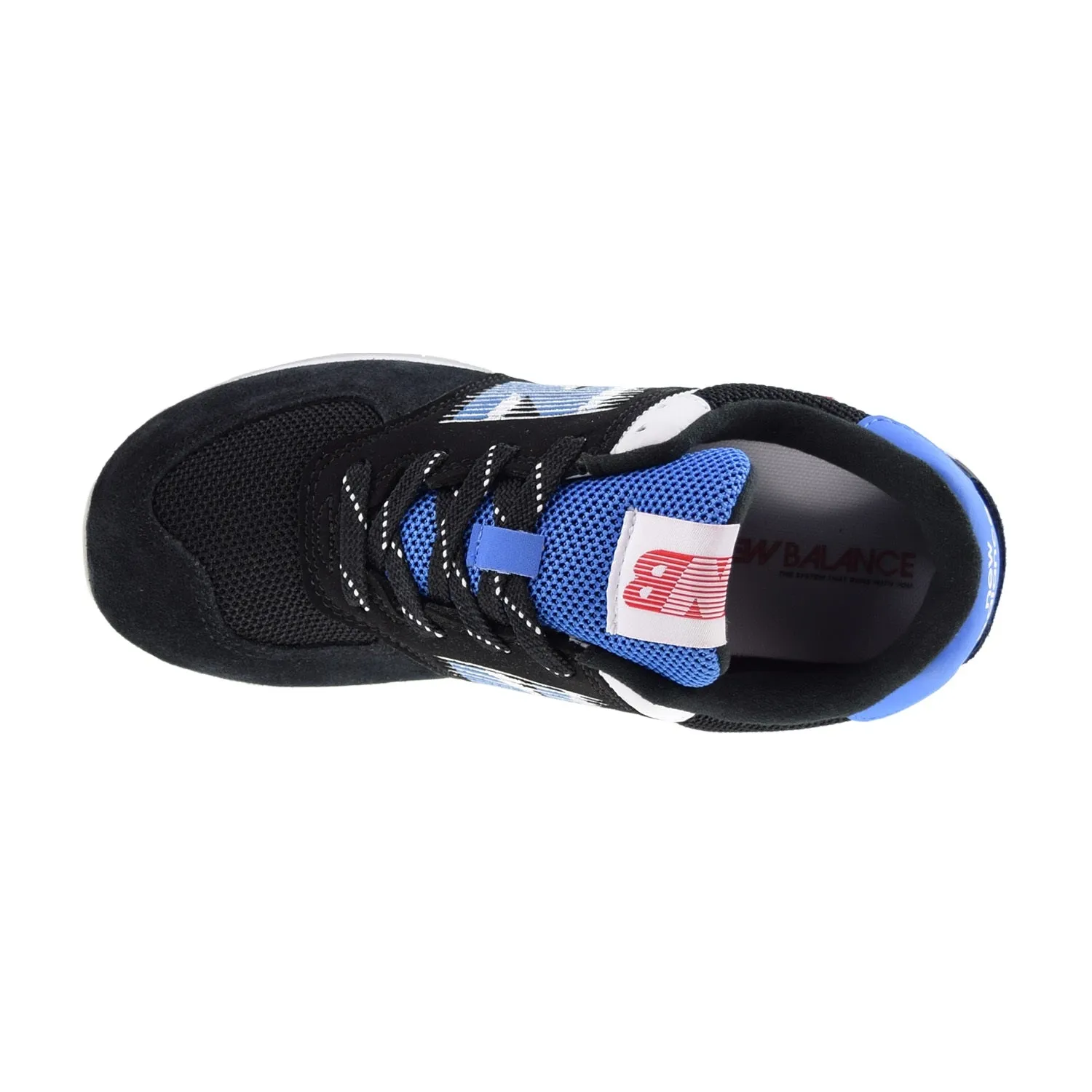 New Balance 574 Big Kids' Shoes Black-Blue