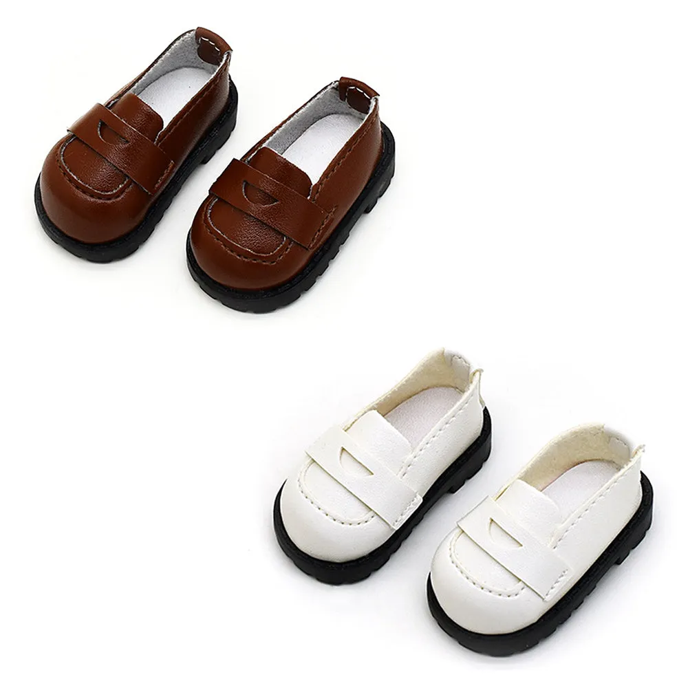 niannyyhouse 15cm 20cm Plush Doll Loafers 1/6BJD Leather Shoes 30cm Ball Jointed Dolls Dress Up