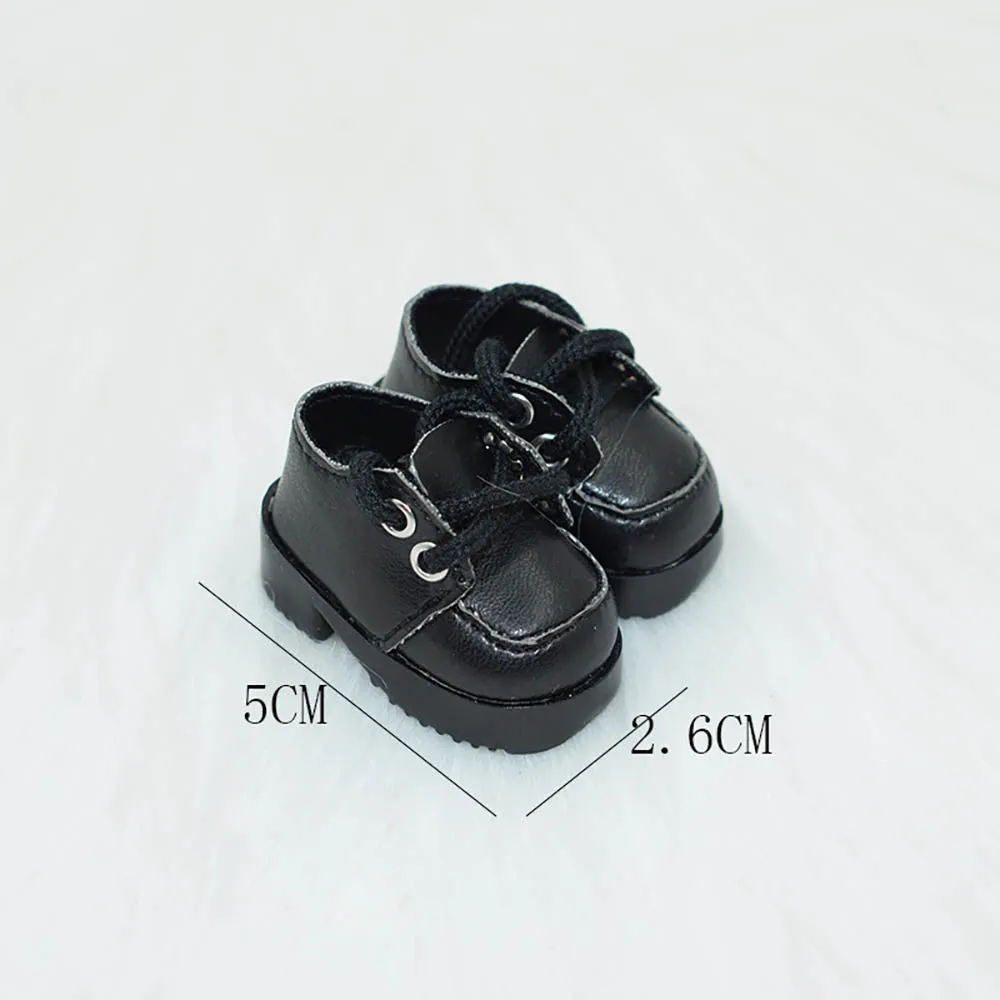 niannyyhouse 20cm Plush Doll 1/6BJD High Leather Shoes Length 5cm Stuffed Toy Dressup Gift