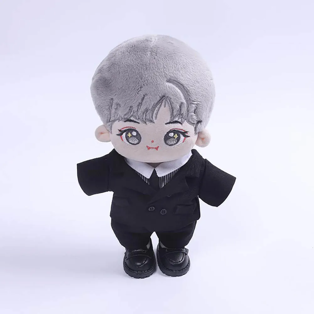 niannyyhouse 20cm Plush Doll Clothes Coat White Shirt Trousers Accessories Shoes Suits 8in Soft Stuffed Toy Dressup