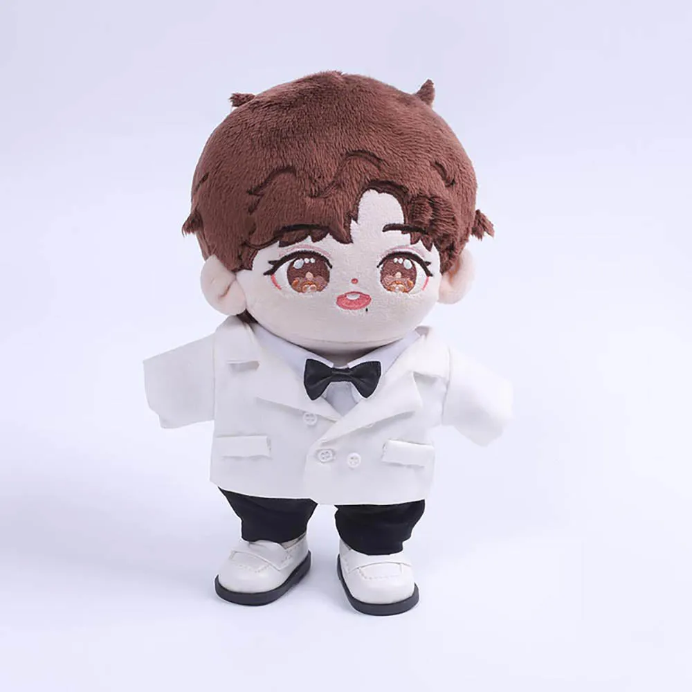 niannyyhouse 20cm Plush Doll Clothes Coat White Shirt Trousers Accessories Shoes Suits 8in Soft Stuffed Toy Dressup