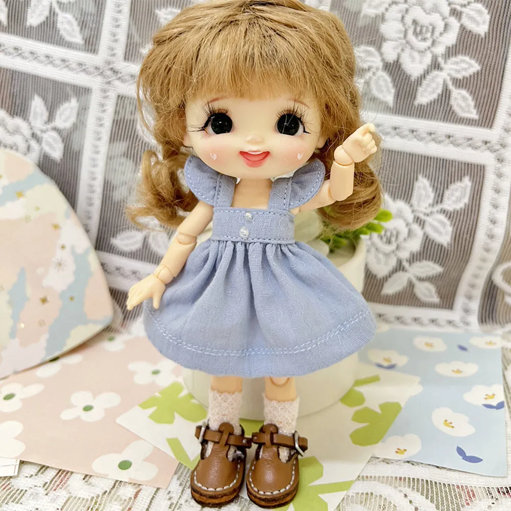 niannyyhouse OB11 1/12 BJD Doll Clothes Dress Bunny Shoes 4.3in Action Figures Doll Dressup