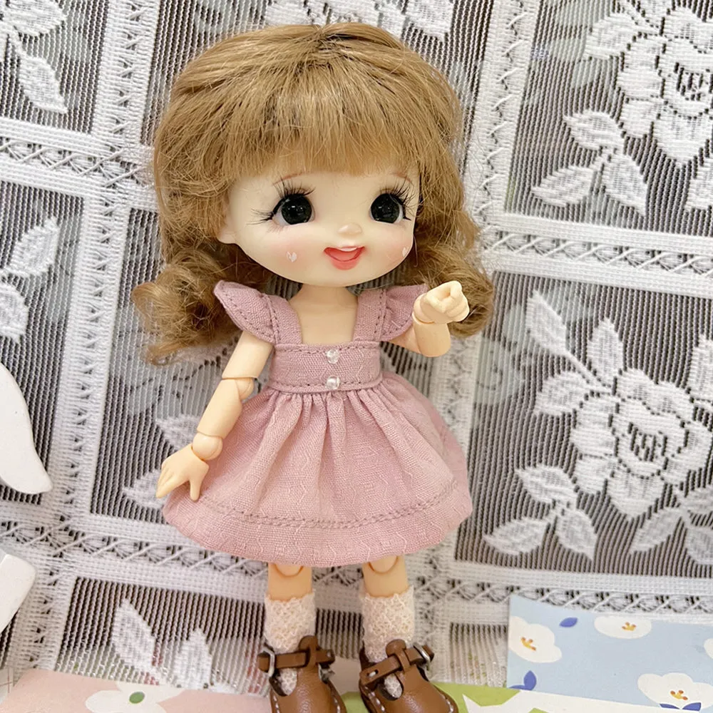 niannyyhouse OB11 1/12 BJD Doll Clothes Dress Bunny Shoes 4.3in Action Figures Doll Dressup