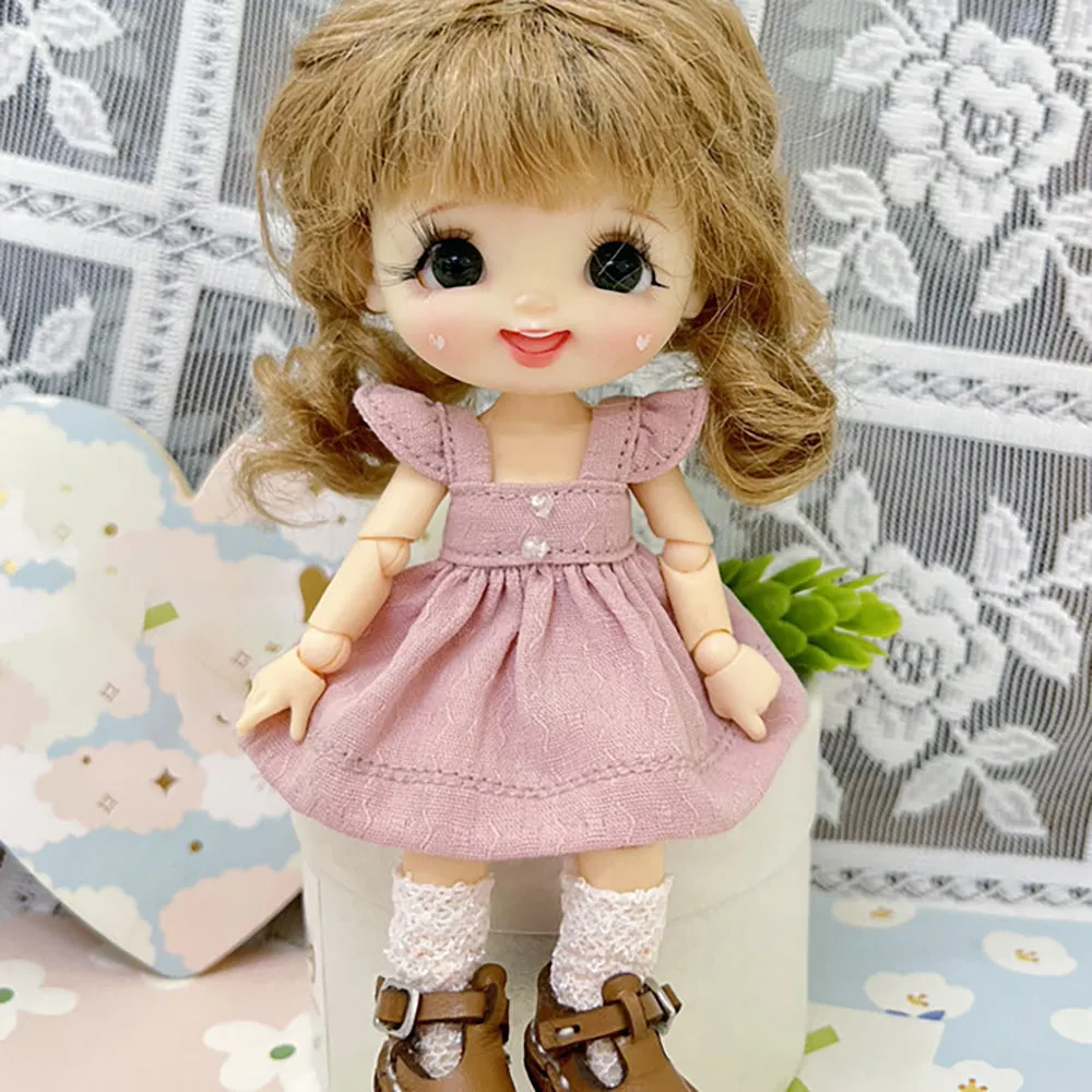 niannyyhouse OB11 1/12 BJD Doll Clothes Dress Bunny Shoes 4.3in Action Figures Doll Dressup