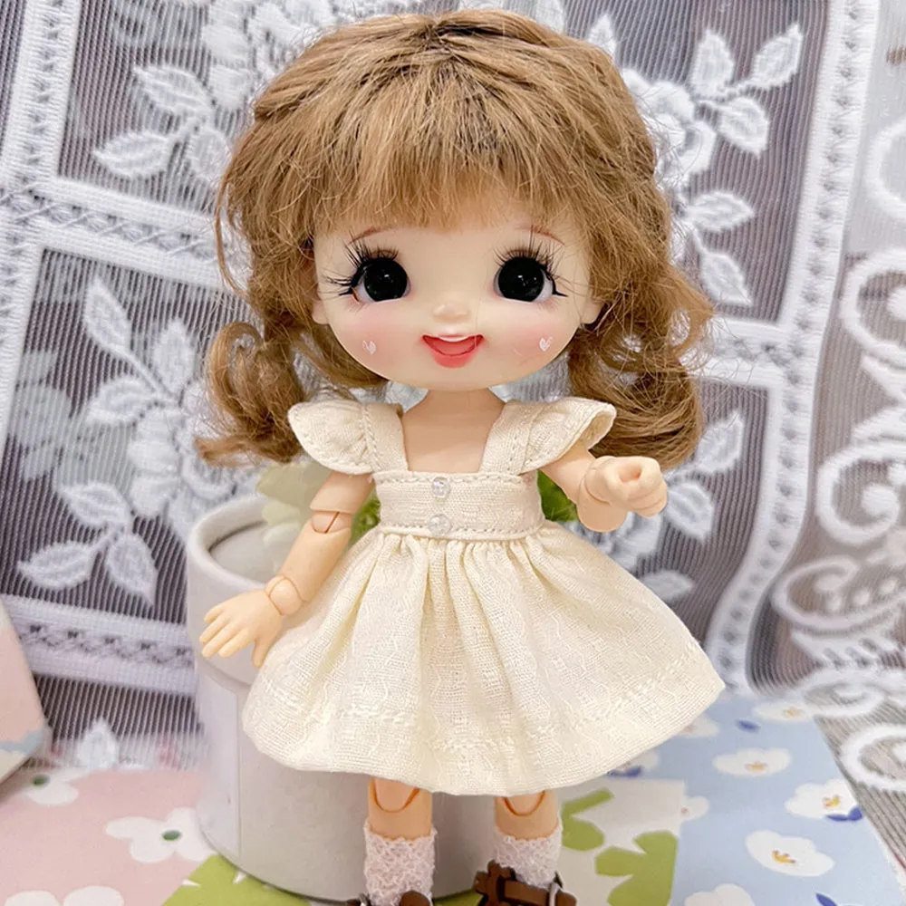 niannyyhouse OB11 1/12 BJD Doll Clothes Dress Bunny Shoes 4.3in Action Figures Doll Dressup