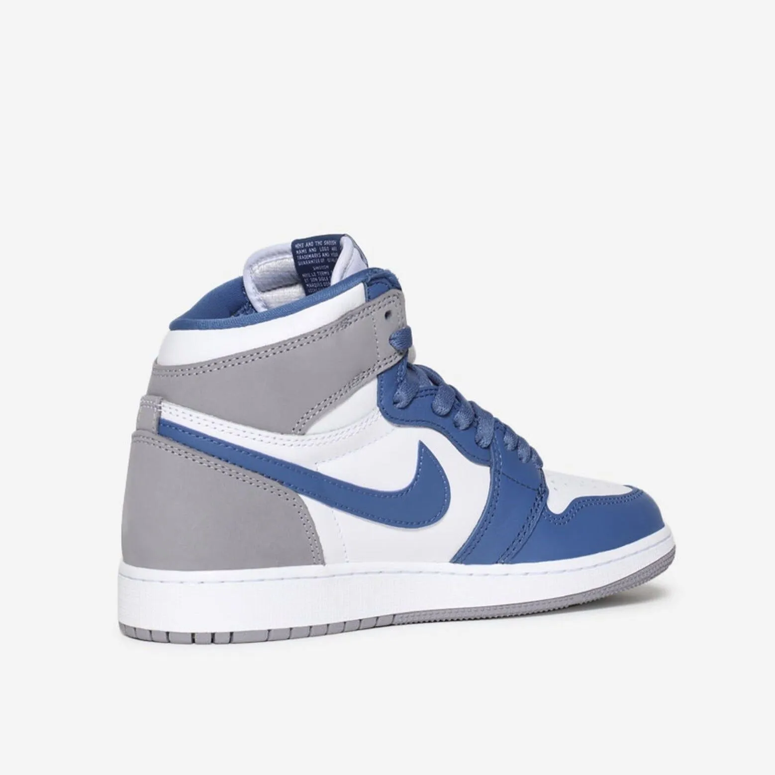 Nike Kid's Jordan 1 Retro High OG Shoes - True Blue / White / Cement Grey