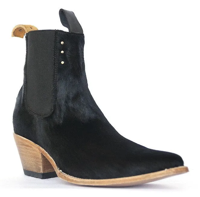 No.1001 FREEWAY chelsea boot Black Fur