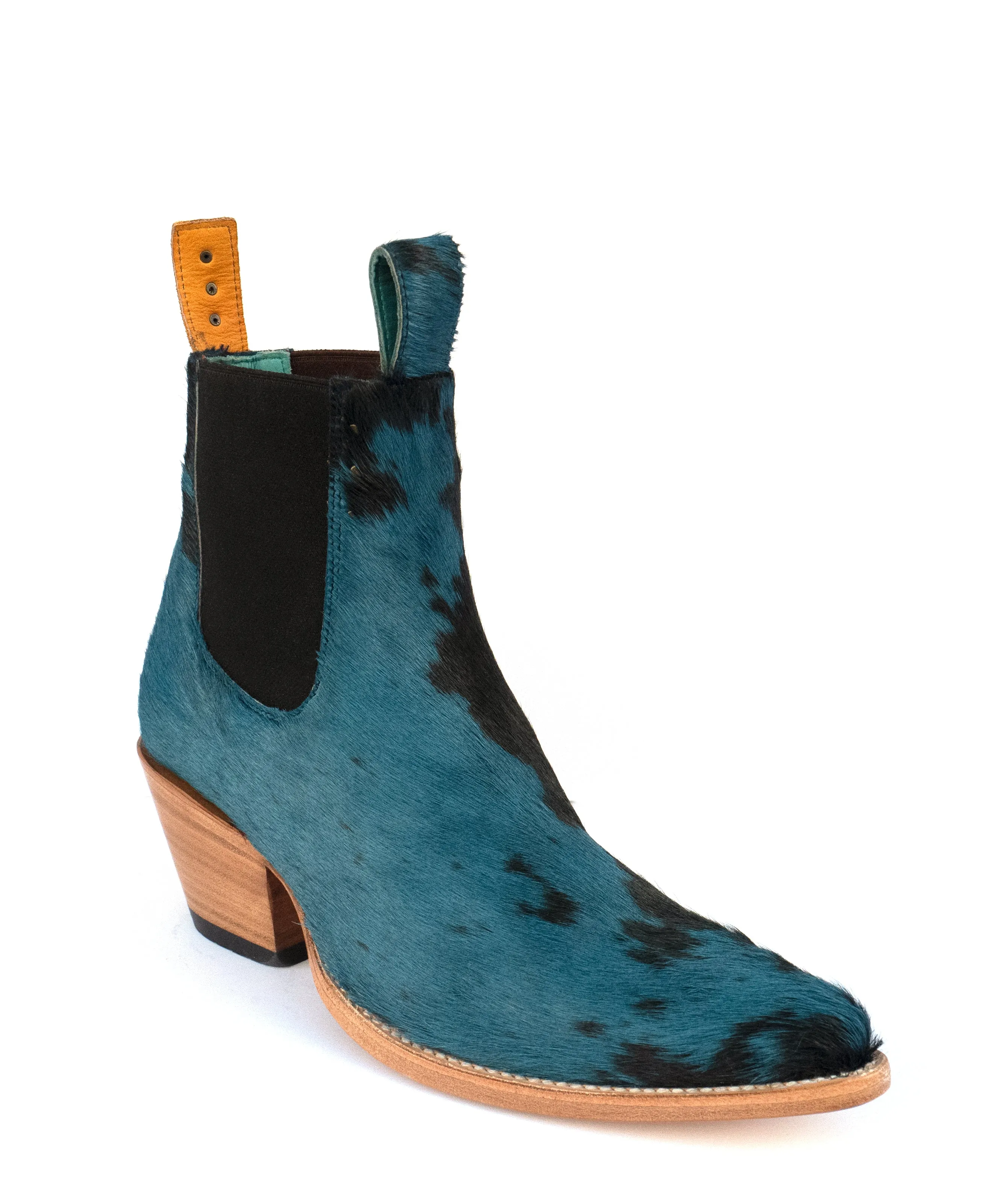 No.1001 FREEWAY chelsea boot deep lagoon fur women's