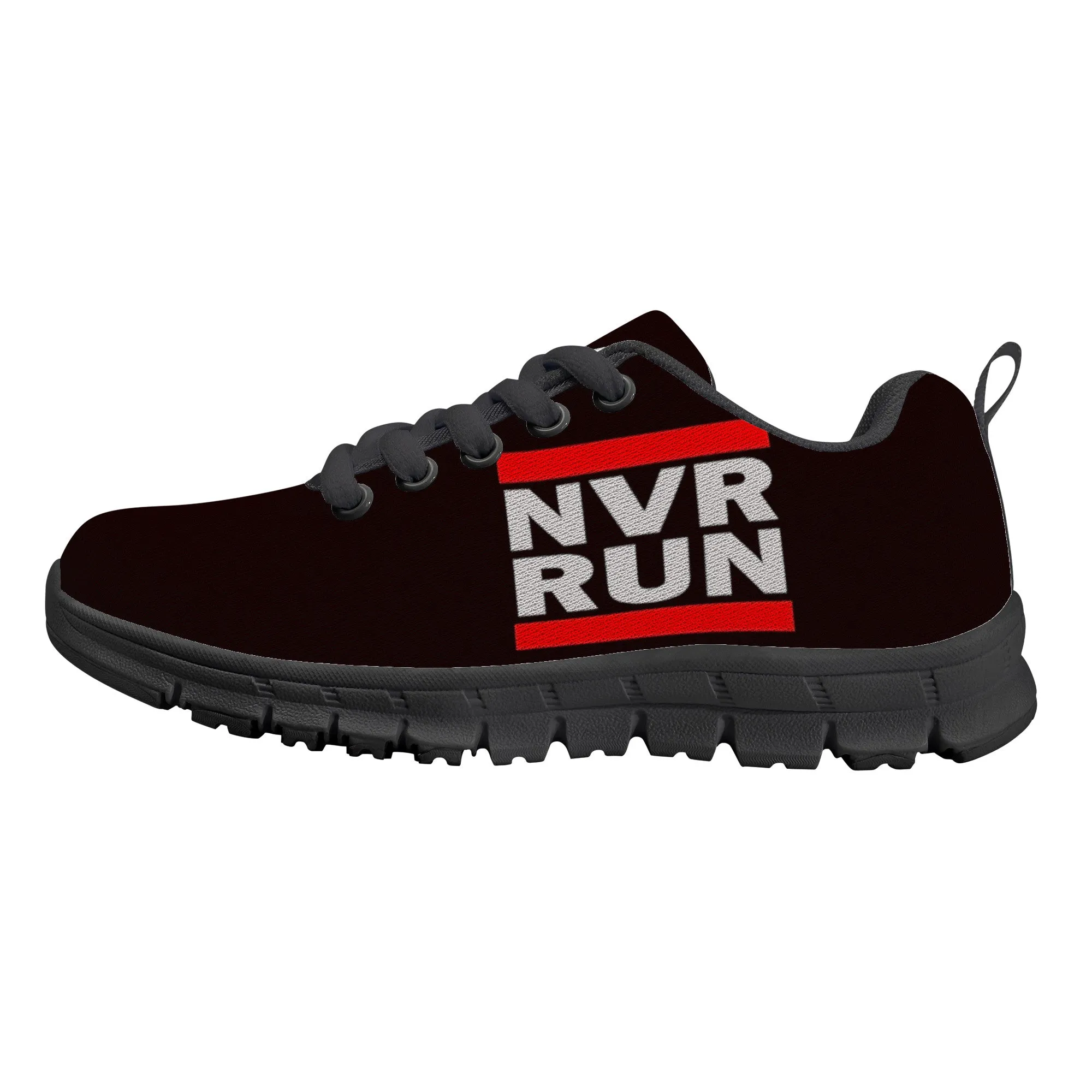 NVR RUN Low Top - Black | Kid Shoes Customized | Shoe Zero