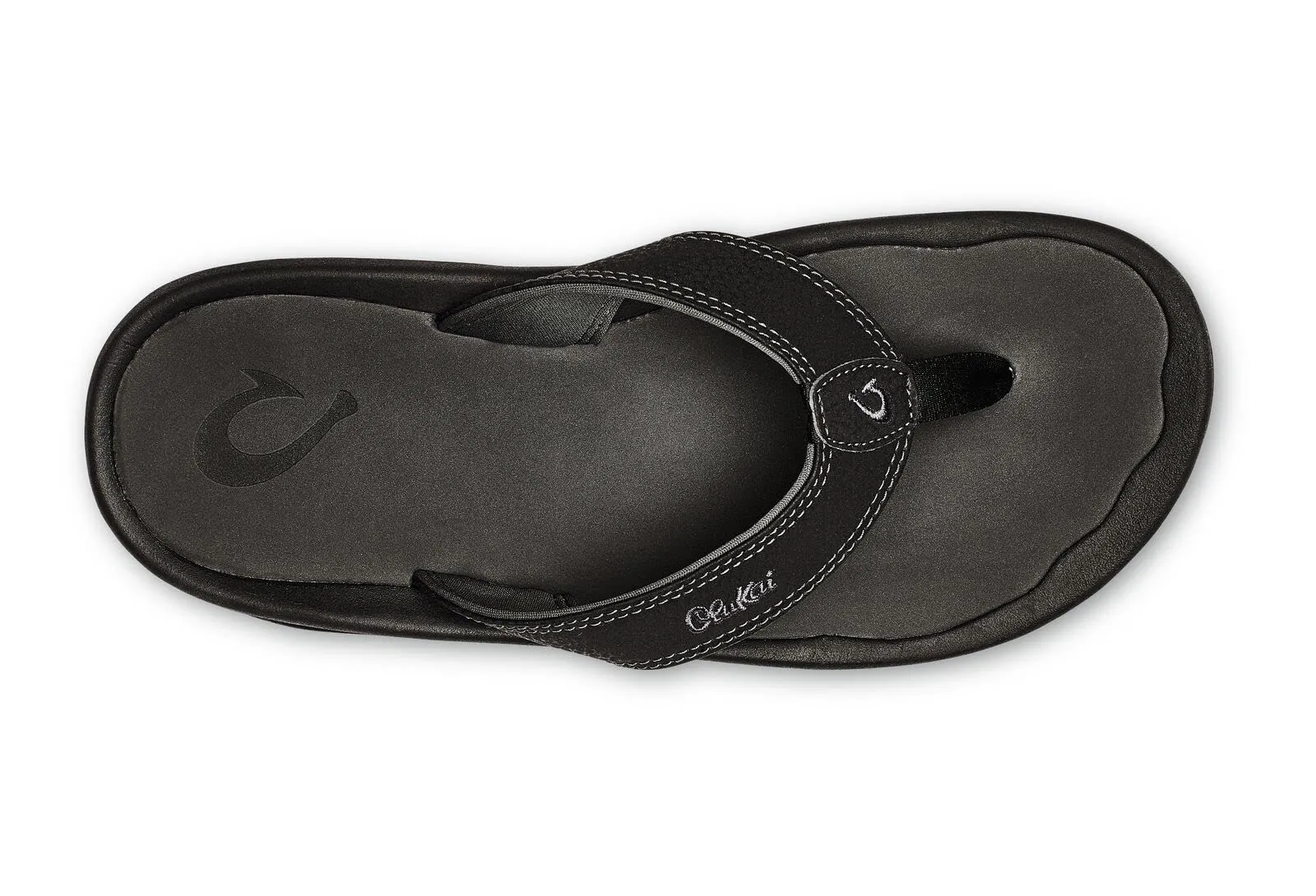 OLUKAI Ohana Men's Beach Sandals,Lightweight Black/Dark Shadow